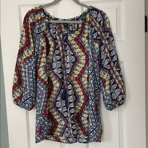 Signature Studio Multicolor Geometric Blouse